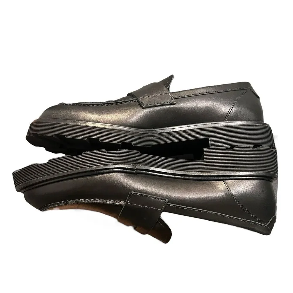 Good Man Brand Men’s 7.5 Black Leather Lexington Penny Loafers By Russell Wilson